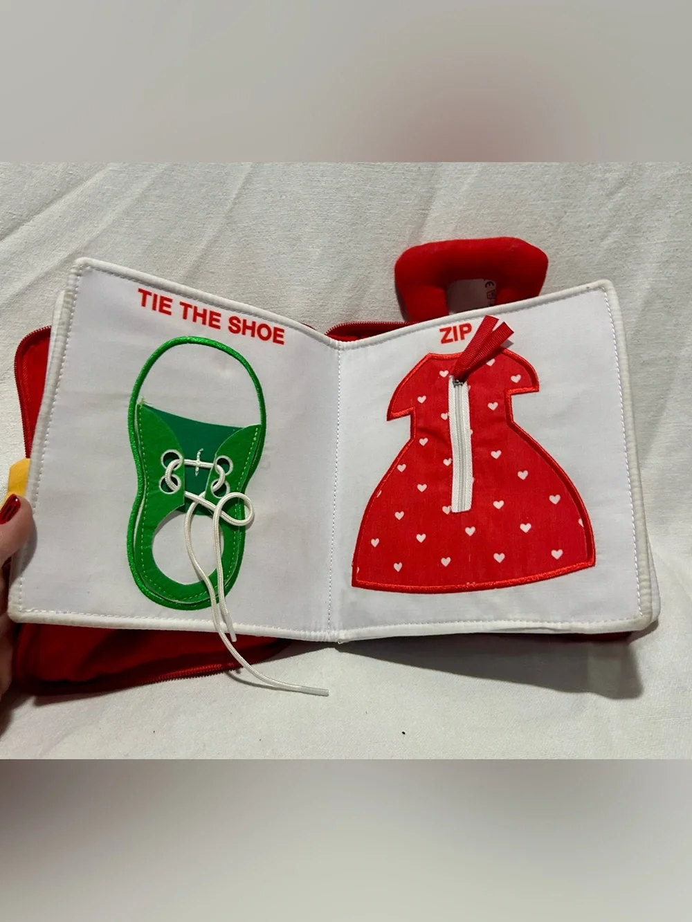 deMoca My Quiet Book Red Montessori Busy Book Toddler Activity Book